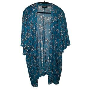 Lane Bryant - Blue Floral Sheer Cardigan - Size 26/28